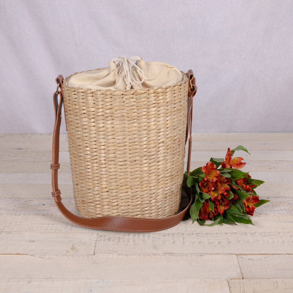 Palermo - Rush Insulated Bucket Tote with Leather Straps