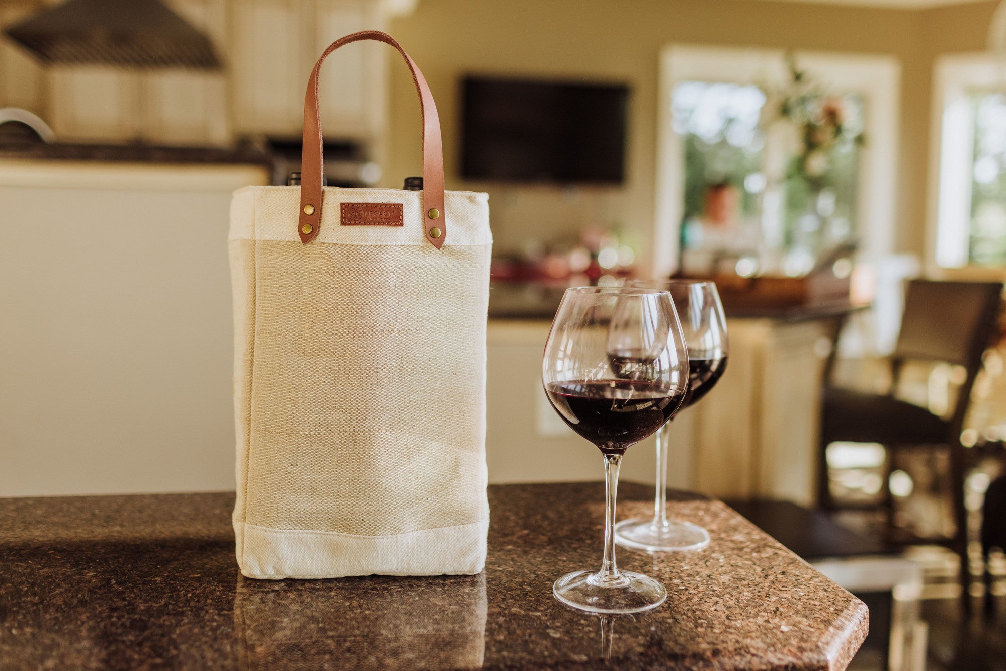 New York Rangers - Pinot Jute 2 Bottle Insulated Wine Bag