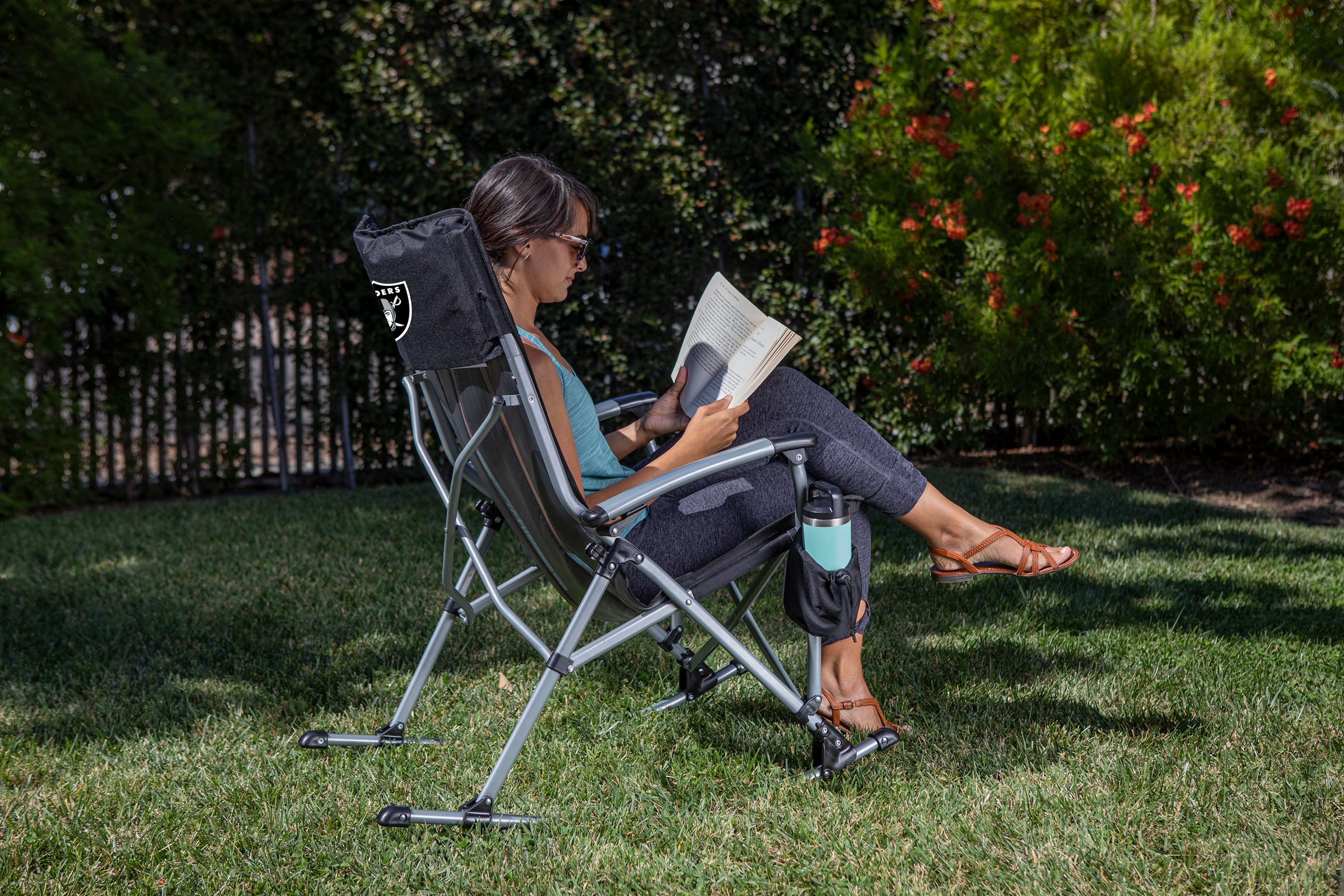 Las Vegas Raiders - Outdoor Rocking Camp Chair