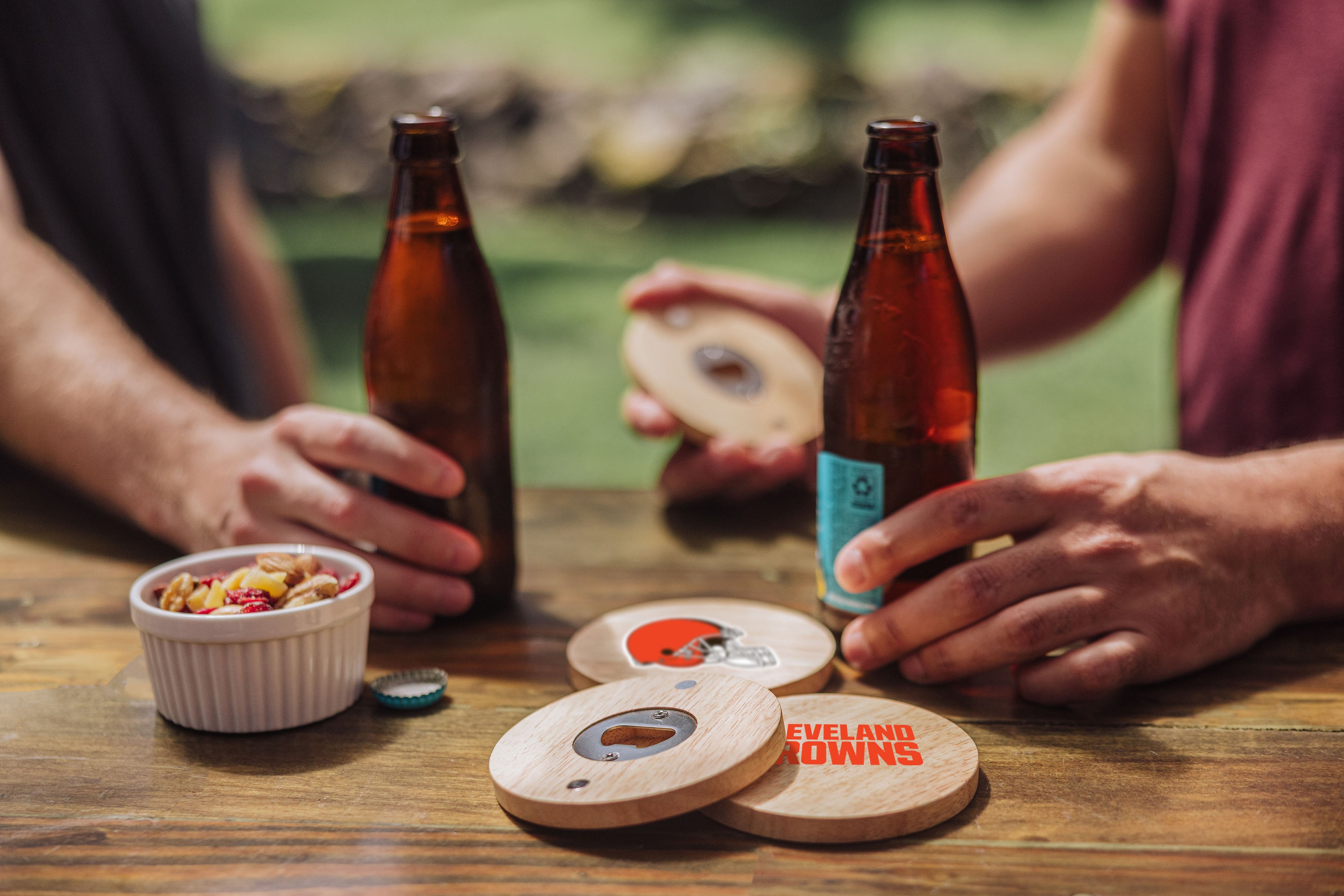 Cleveland Browns - Coasters with Bottle Openers Set of 4