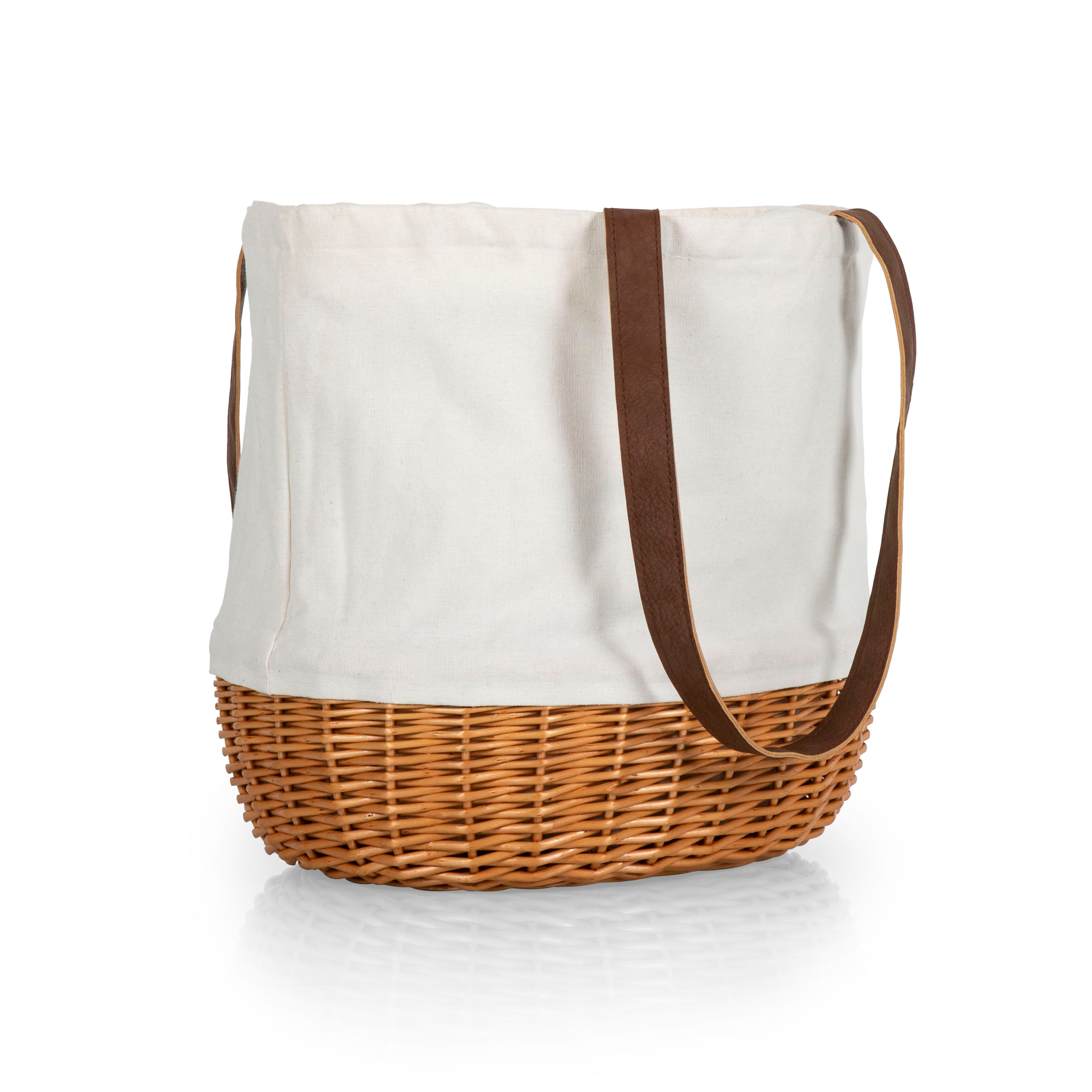 Wingate University Bulldogs - Coronado Canvas and Willow Basket Tote