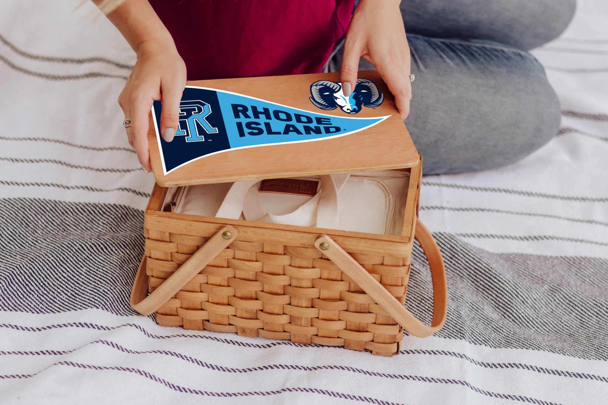 Rhode Island Rams - Poppy Personal Picnic Basket