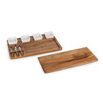 Picada - Acacia Tapas Board with Ceramic Bowls
