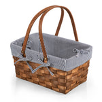 Kansas Handwoven Wood Picnic Basket