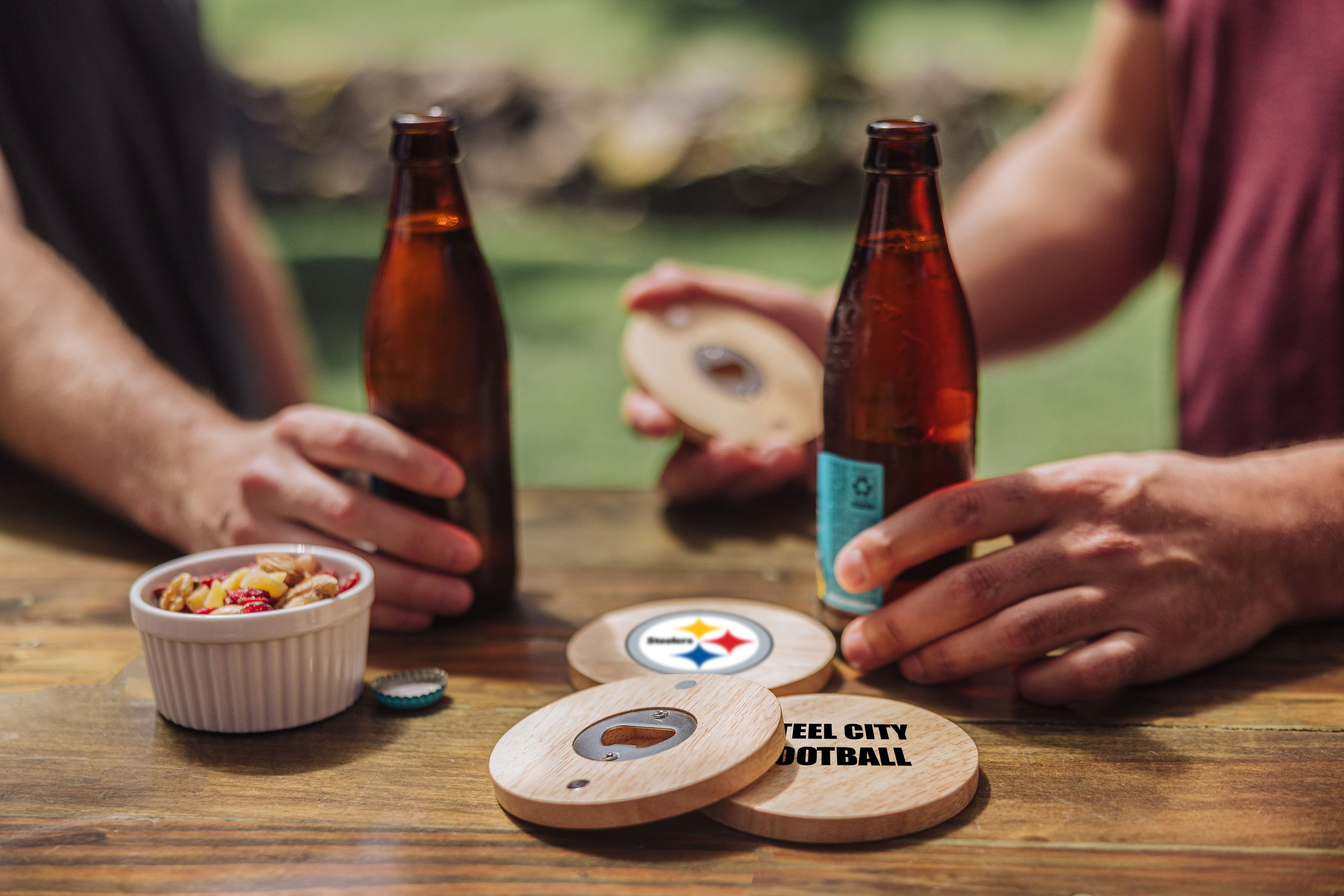 Pittsburgh Steelers - Coasters with Bottle Openers Set of 4