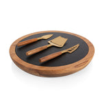 Arizona Cardinals - Insignia Acacia and Slate Serving Board with Cheese Tools