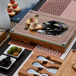 Baltimore Ravens - Concerto Glass Top Cheese Cutting Board & Tools Set