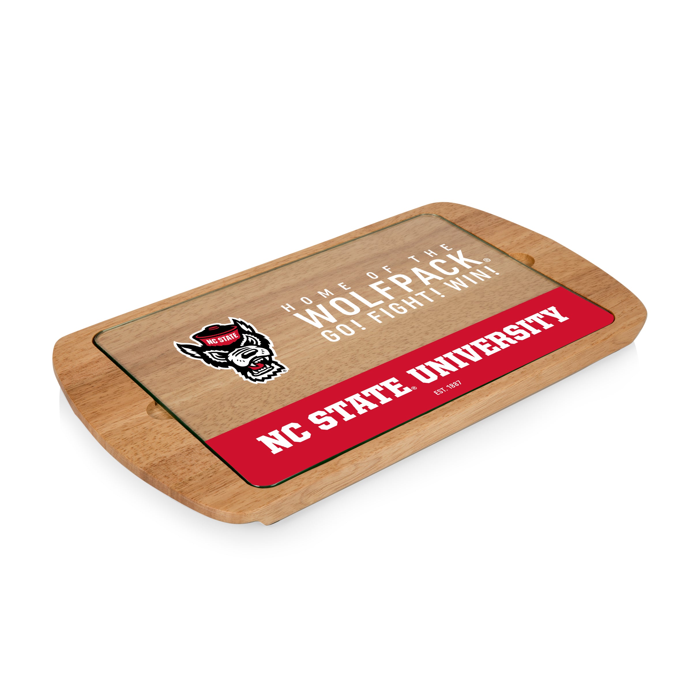 NC State Wolfpack - Billboard Glass Top Serving Tray