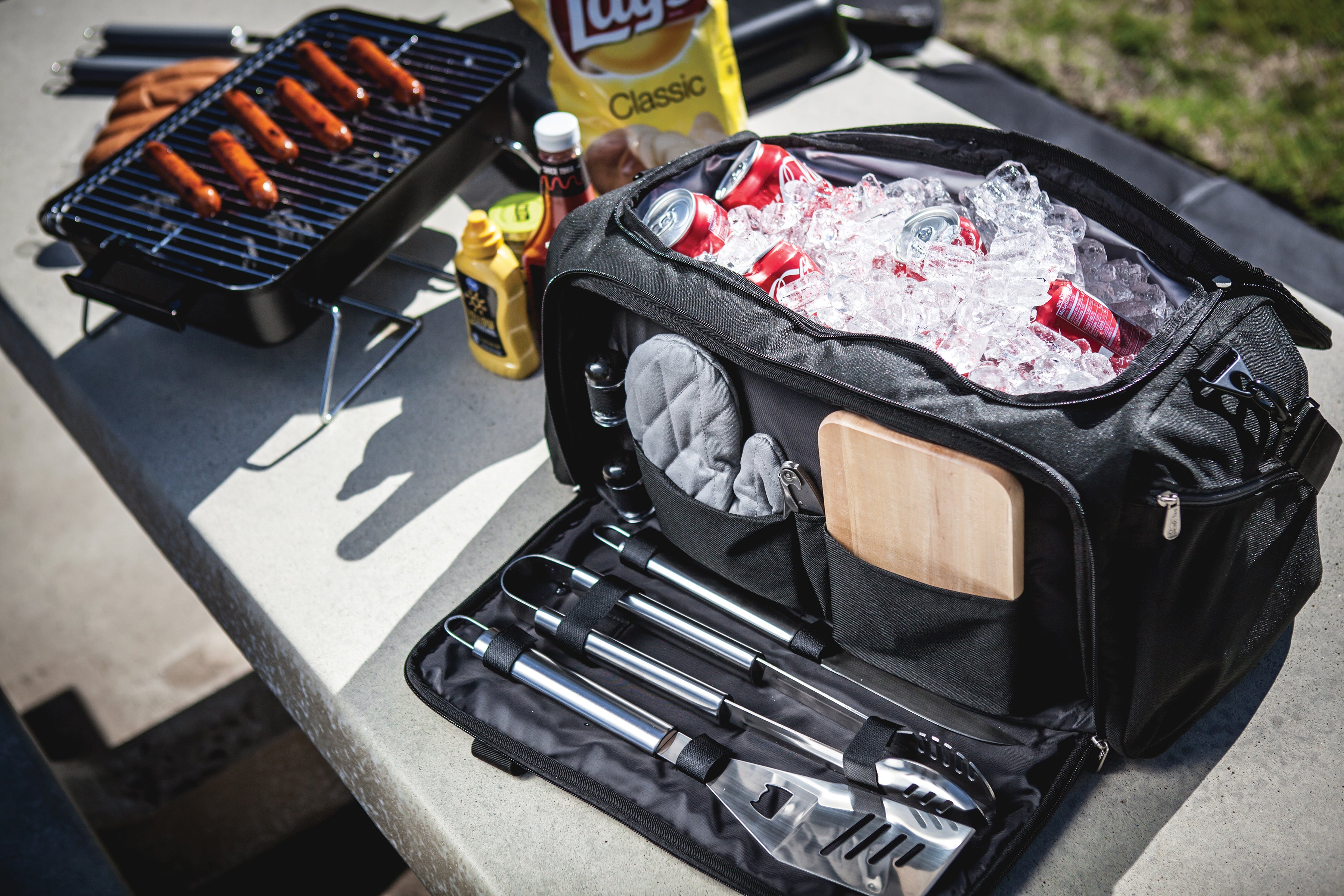 West Virginia Mountaineers - BBQ Kit Grill Set & Cooler