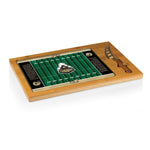 Purdue Boilermakers Football Field - Icon Glass Top Cutting Board & Knife Set