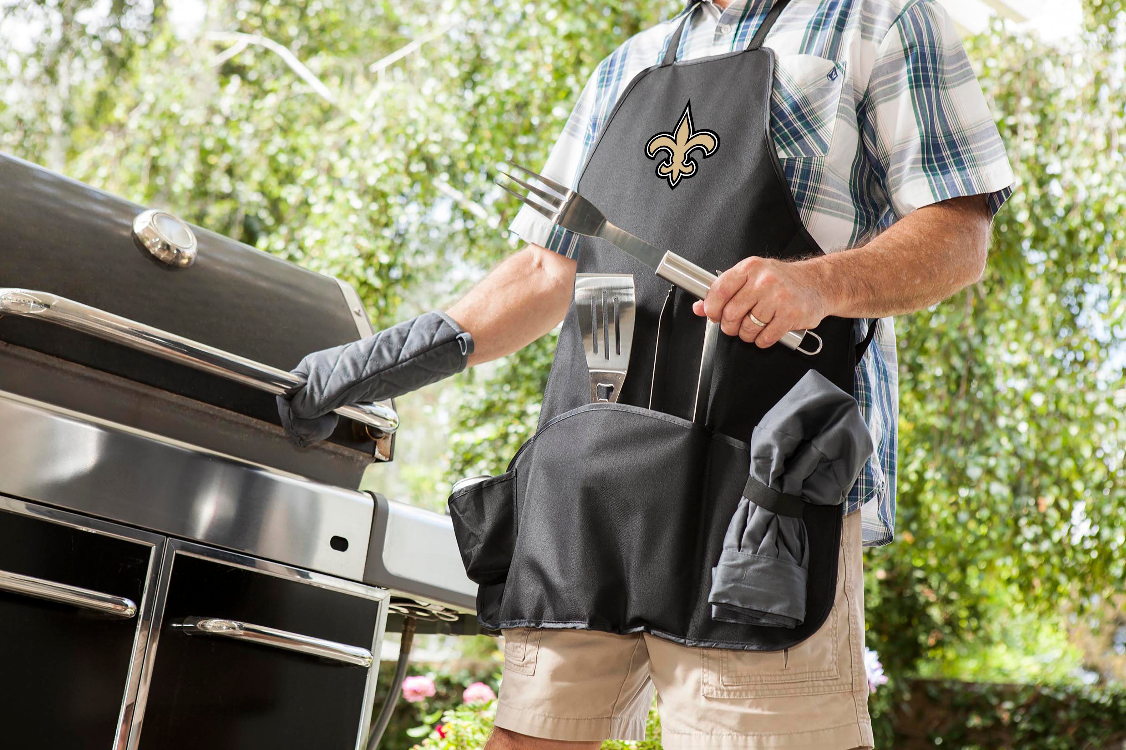 New Orleans Saints - BBQ Apron Tote Pro Grill Set