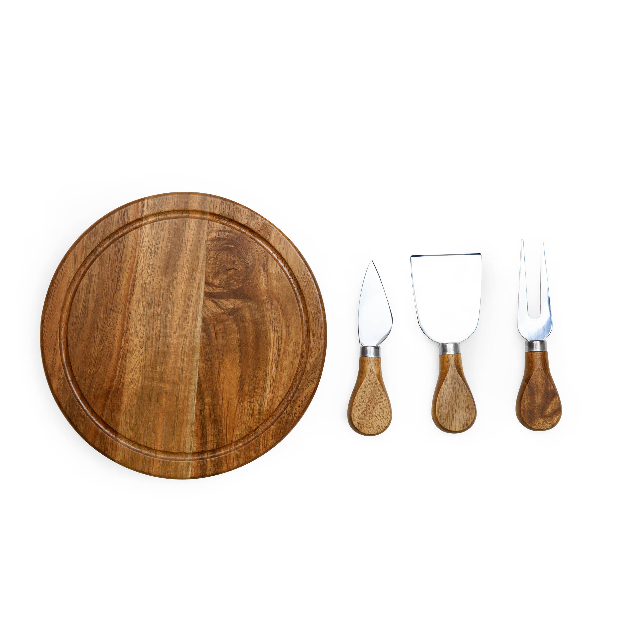 Acacia Brie Cheese Cutting Board & Tools Set