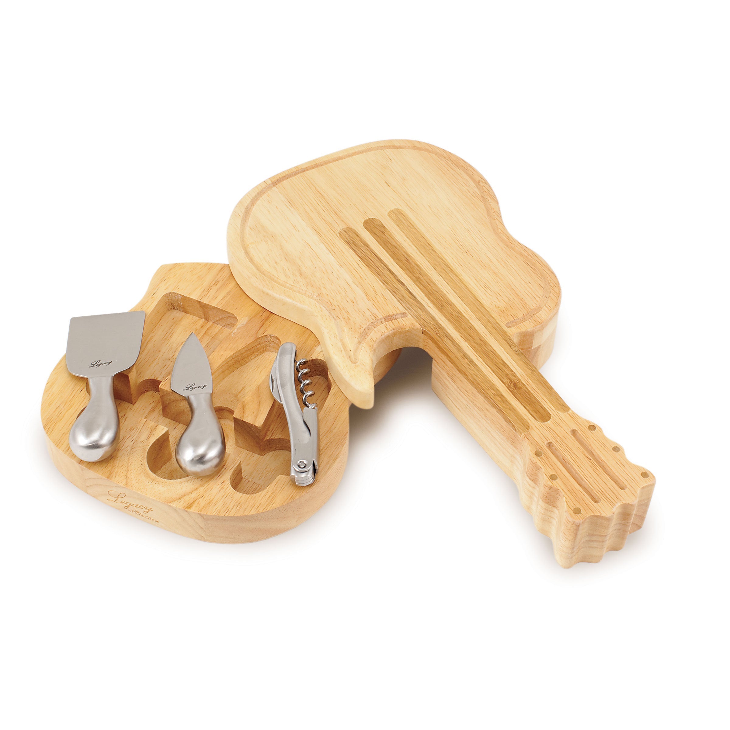 Guitar Cheese Cutting Board & Tools Set