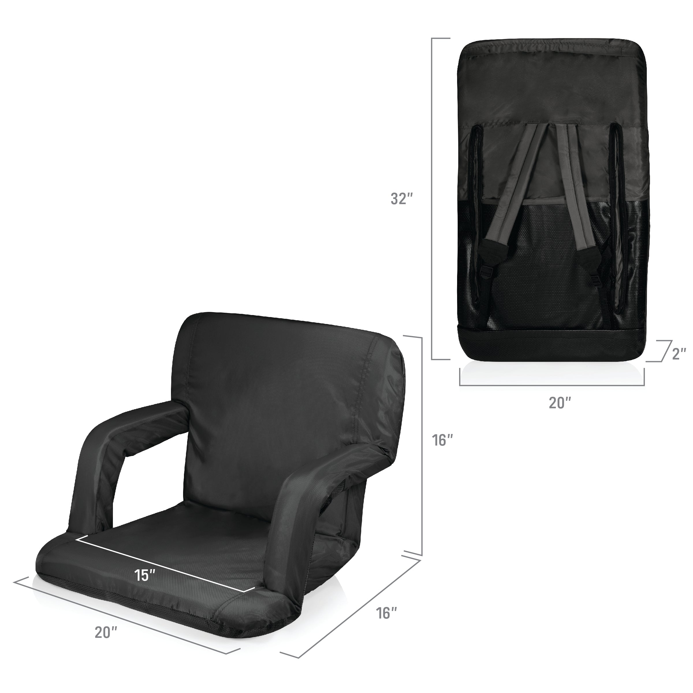 Purdue Boilermakers - Ventura Portable Reclining Stadium Seat