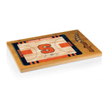 Syracuse Orange Basketball Court - Icon Glass Top Cutting Board & Knife Set