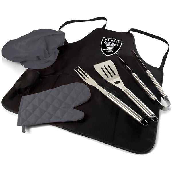 Las Vegas Raiders - BBQ Apron Tote Pro Grill Set