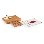 Arkansas Razorbacks - Concerto Glass Top Cheese Cutting Board & Tools Set