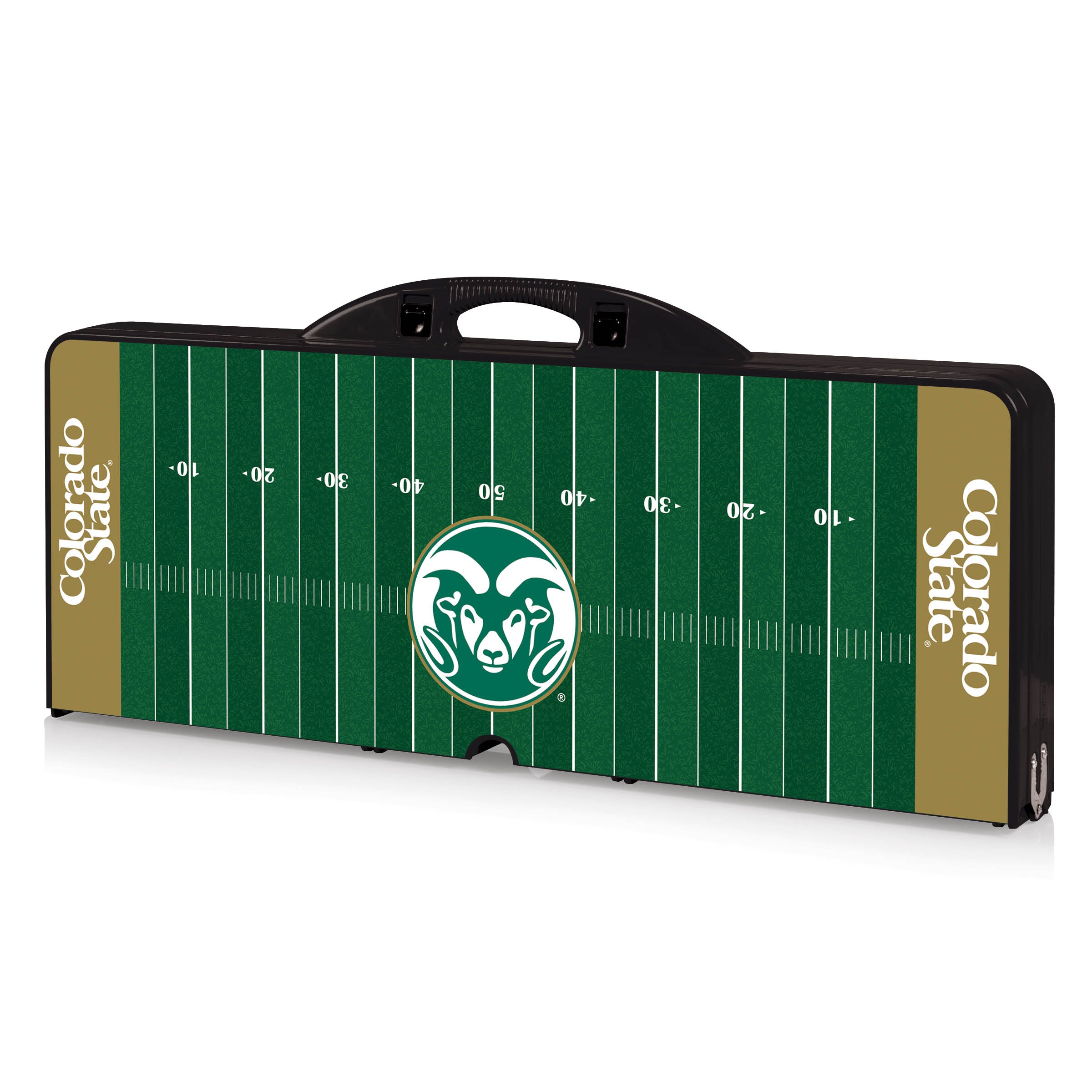 Colorado State Rams Football Field - Picnic Table Portable Folding Table with Seats