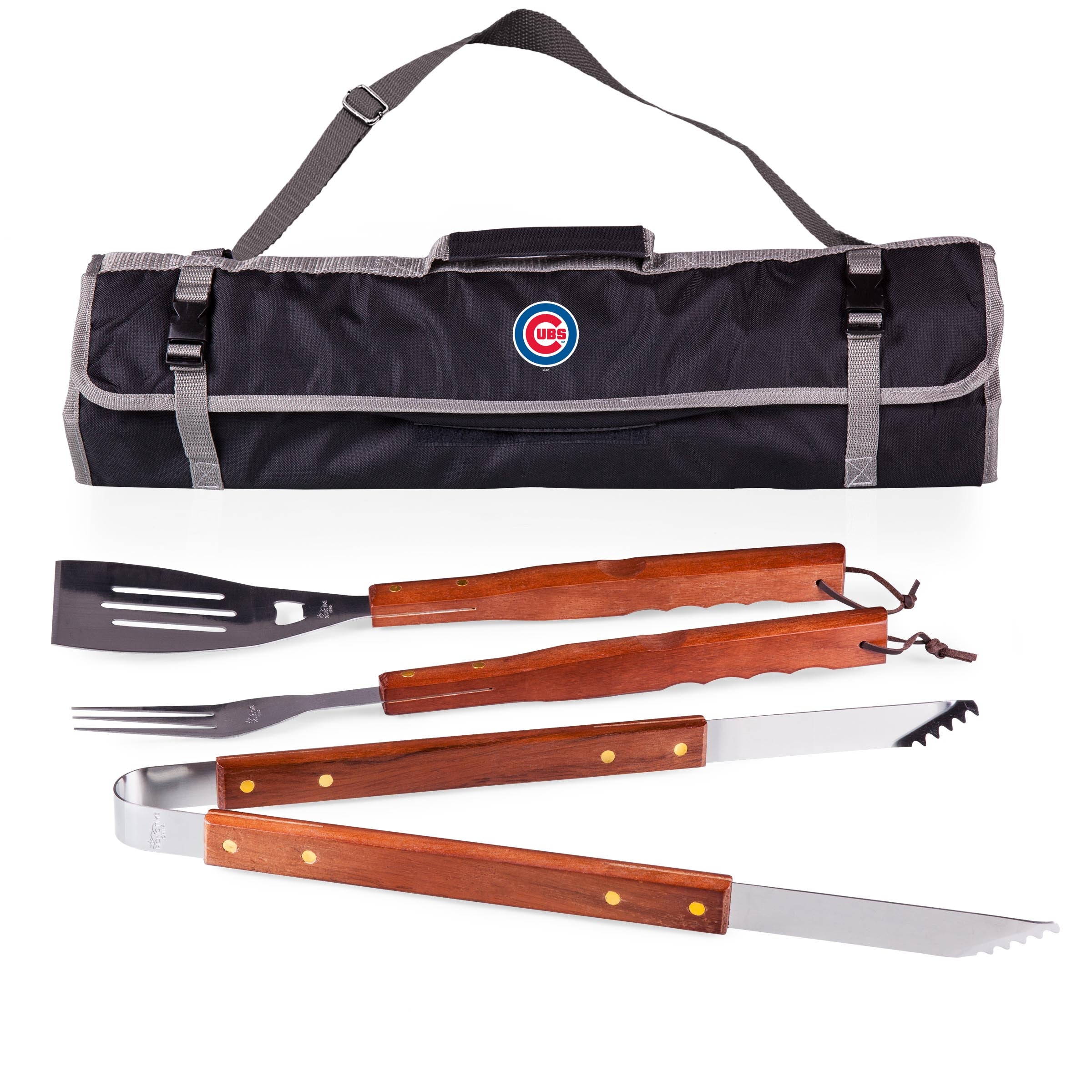 Chicago Cubs - 3-Piece BBQ Tote & Grill Set