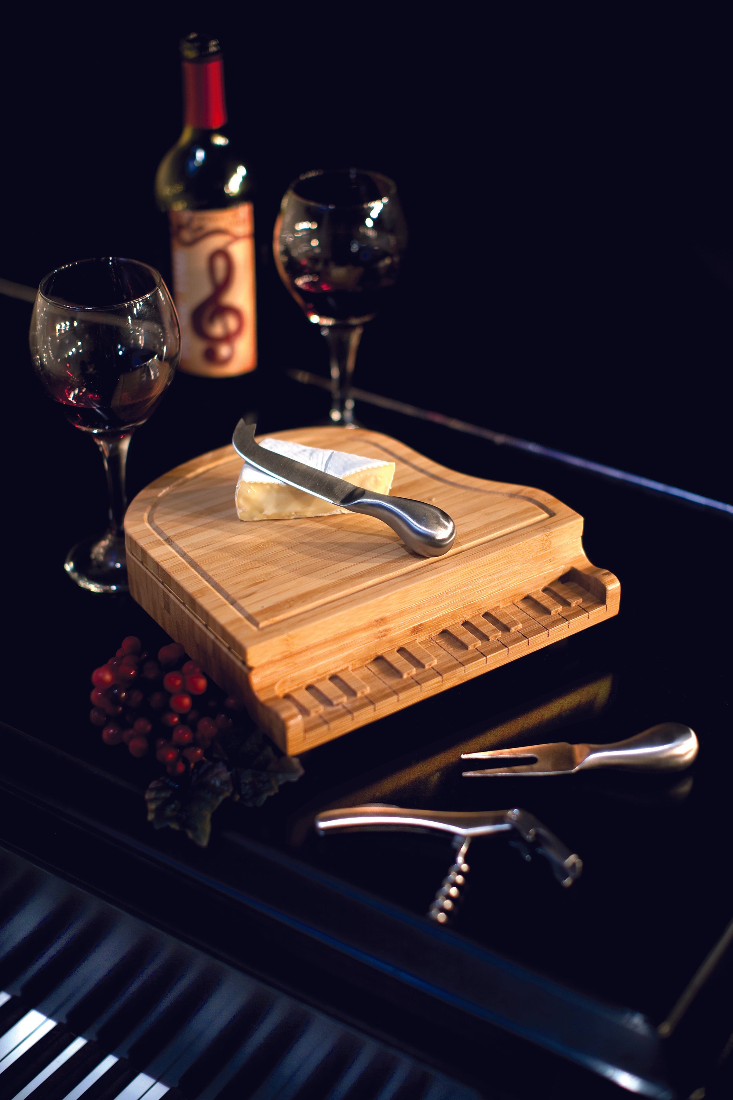 Piano Cheese Cutting Board & Tools Set