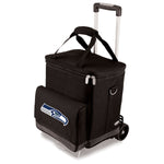 Seattle Seahawks - Cellar 6-Bottle Wine Carrier & Cooler Tote with Trolley