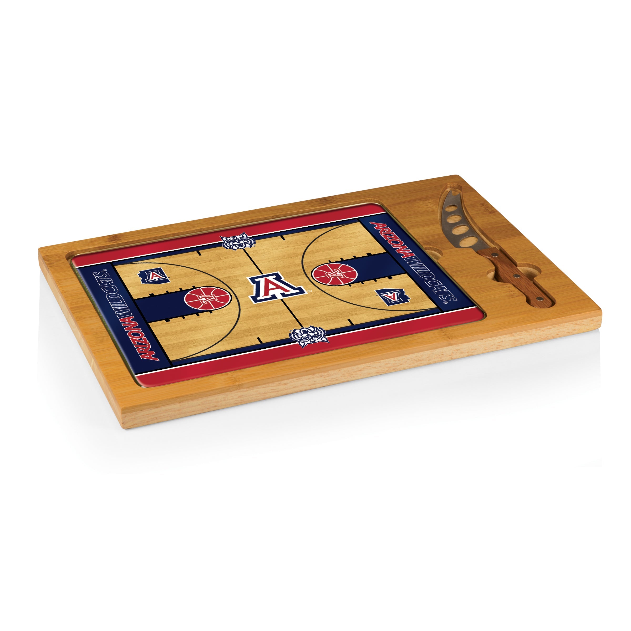 Arizona Wildcats - Icon Glass Top Cutting Board & Knife Set