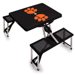 Clemson Tigers - Picnic Table Portable Folding Table with Seats