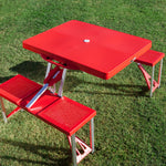 Louisville Cardinals Football Field - Picnic Table Portable Folding Table with Seats