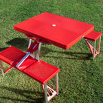 Football Field - New England Patriots - Picnic Table Portable Folding Table with Seats