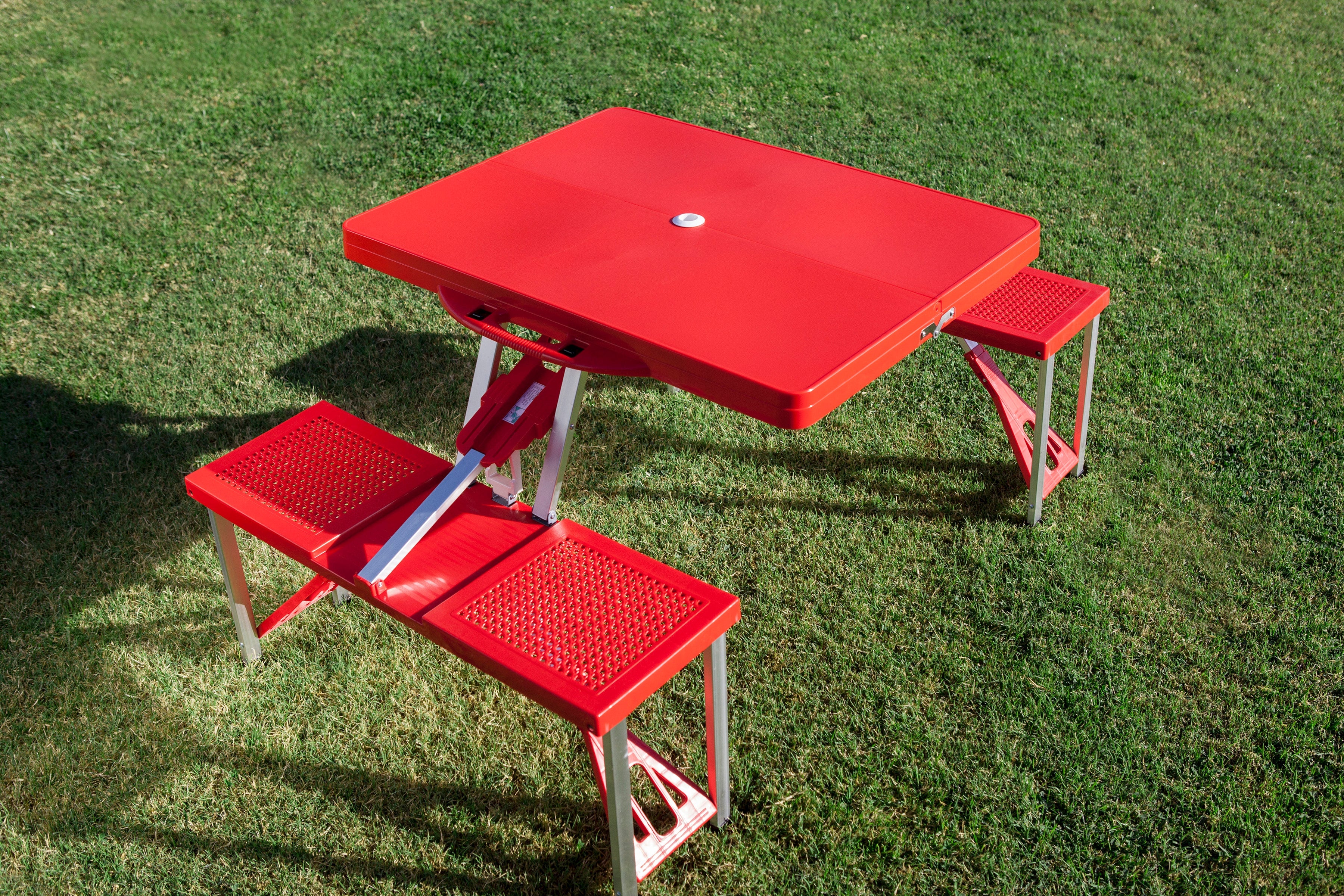 Football Field - Maryland Terrapins - Picnic Table Portable Folding Table with Seats