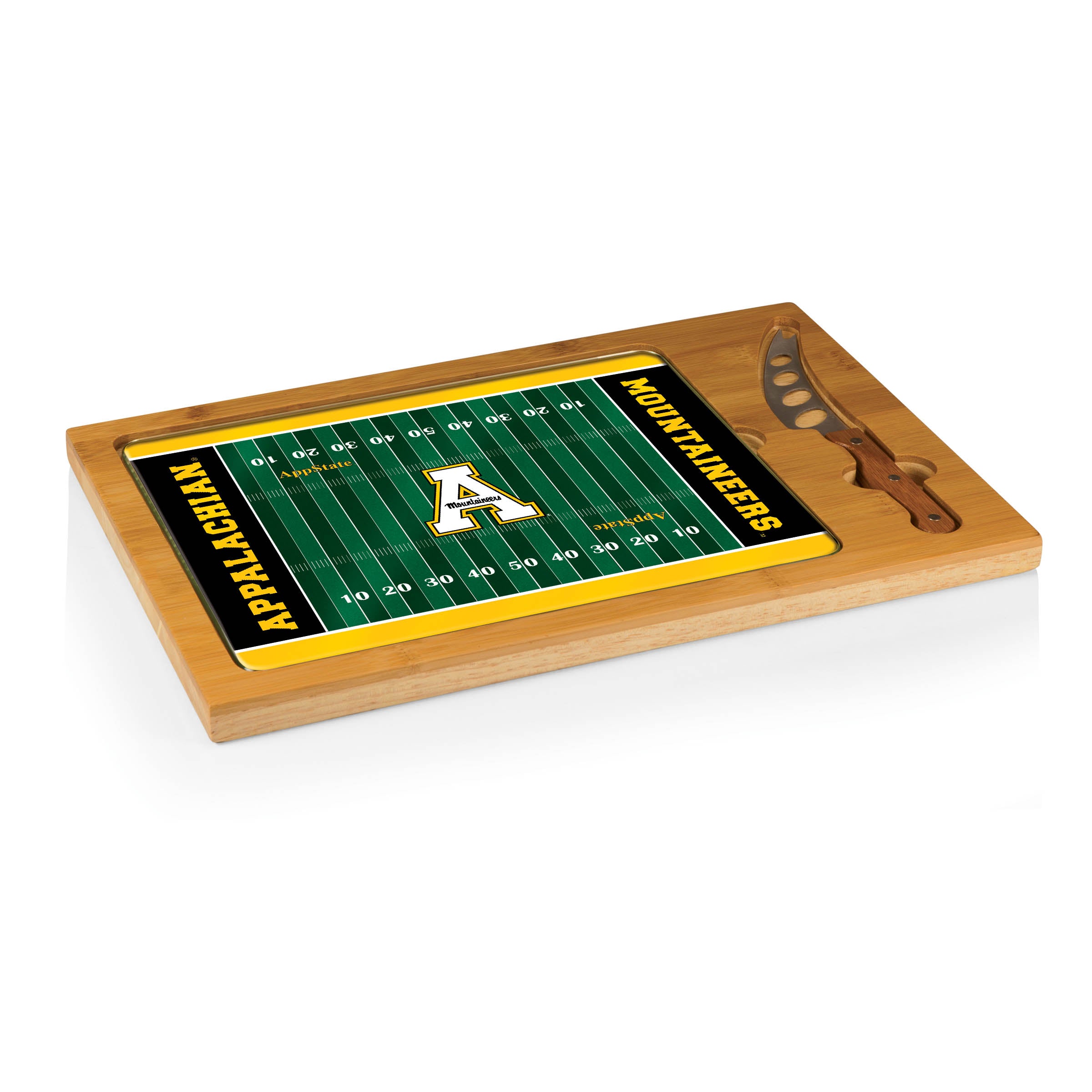 App State Mountaineers - Icon Glass Top Cutting Board & Knife Set