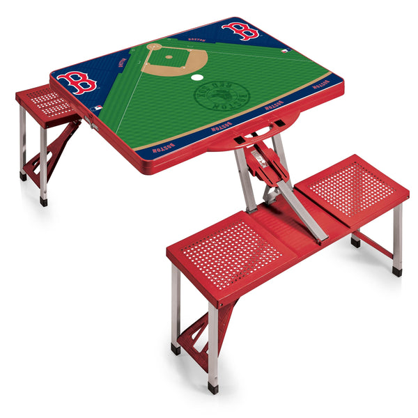 Boston Red Sox Baseball Diamond - Picnic Table Portable Folding Table with Seats