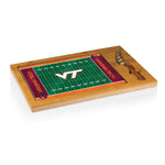 Virginia Tech Hokies Football Field - Icon Glass Top Cutting Board & Knife Set