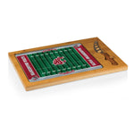 Washington State Cougars Football Field - Icon Glass Top Cutting Board & Knife Set