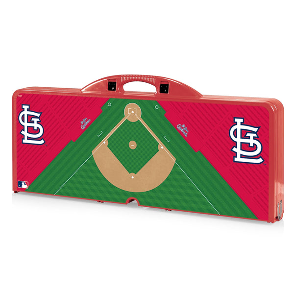 St. Louis Cardinals Baseball Diamond - Picnic Table Portable Folding Table with Seats