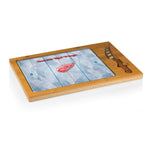 Detroit Red Wings Hockey Rink - Icon Glass Top Cutting Board & Knife Set