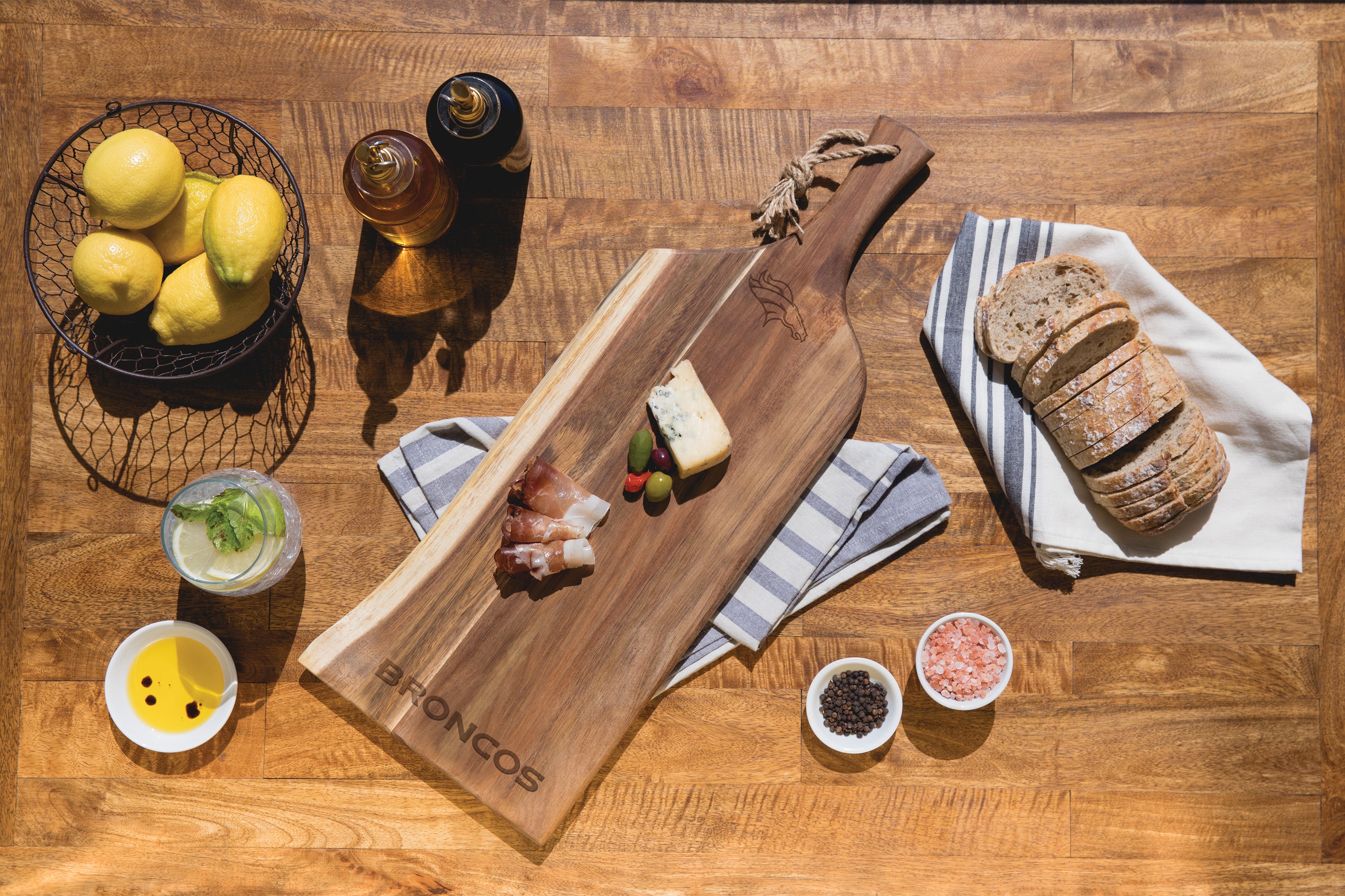 Denver Broncos - Artisan 24" Acacia Charcuterie Board