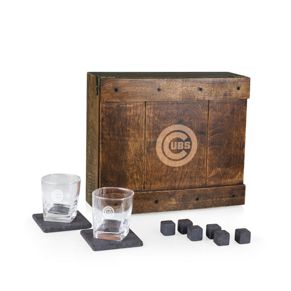 Chicago Cubs - Whiskey Box Gift Set