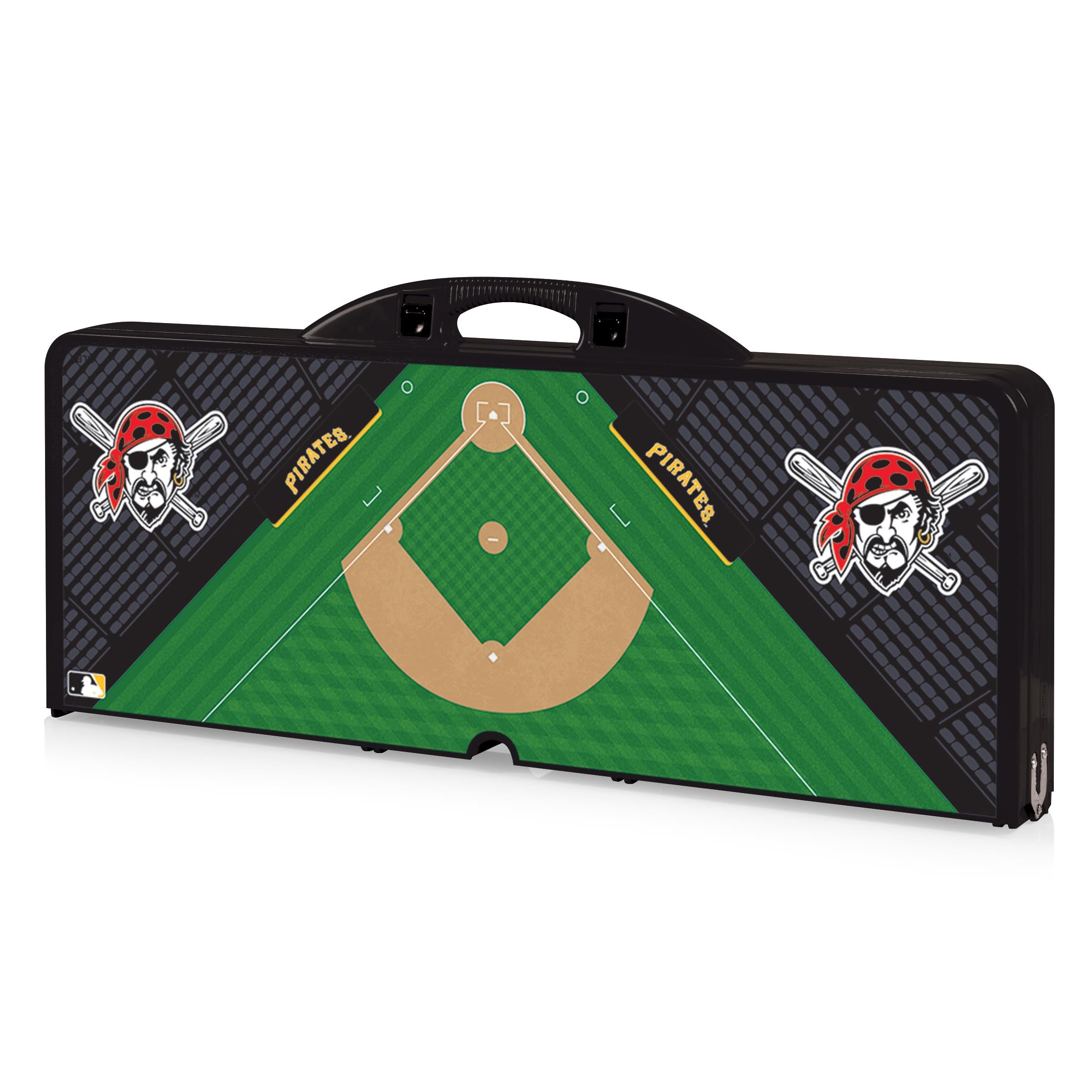 Baseball Diamond - Pittsburgh Pirates - Picnic Table Portable Folding Table with Seats