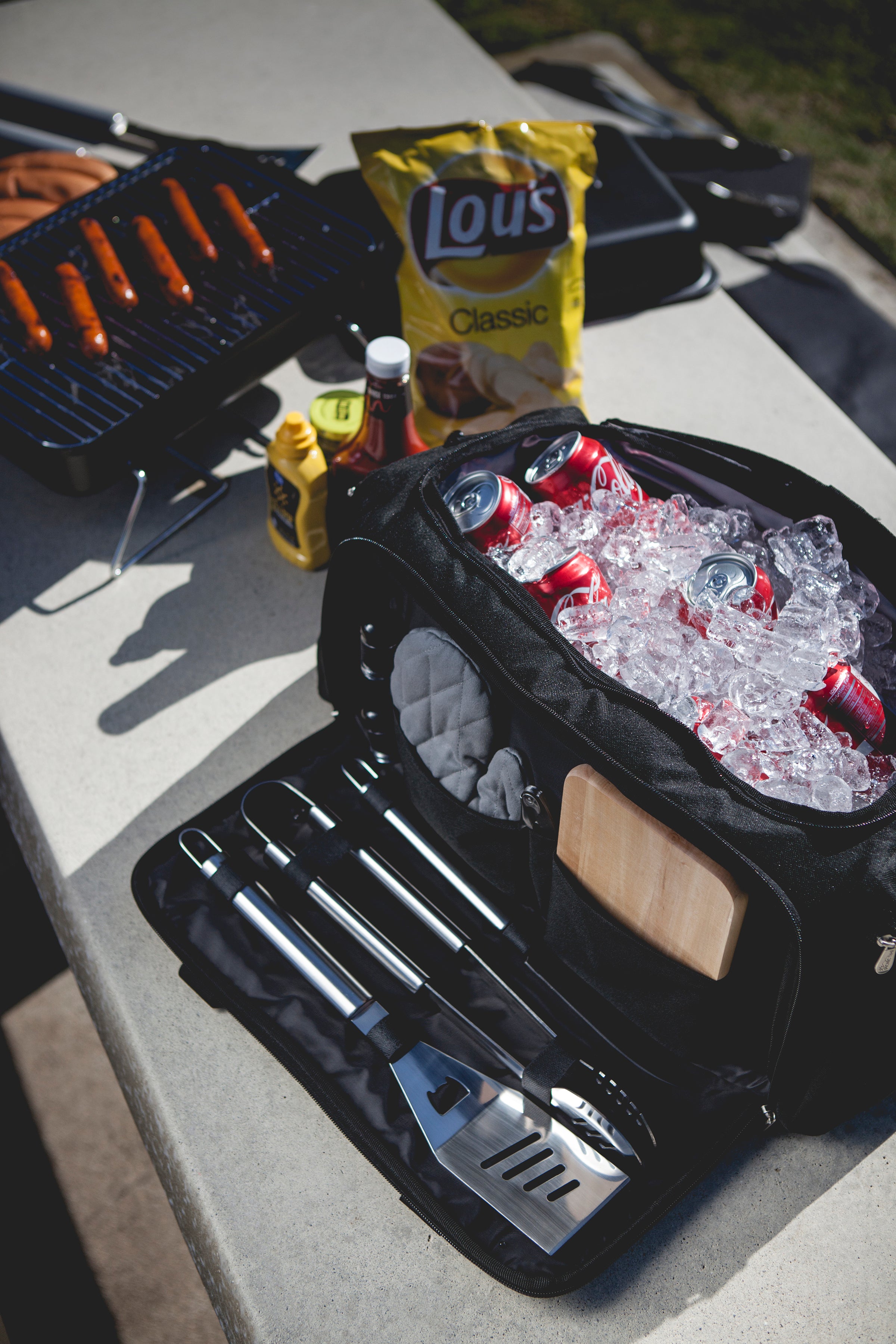 Oklahoma Sooners - BBQ Kit Grill Set & Cooler