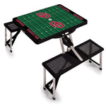 Oklahoma Sooners Football Field - Picnic Table Portable Folding Table with Seats