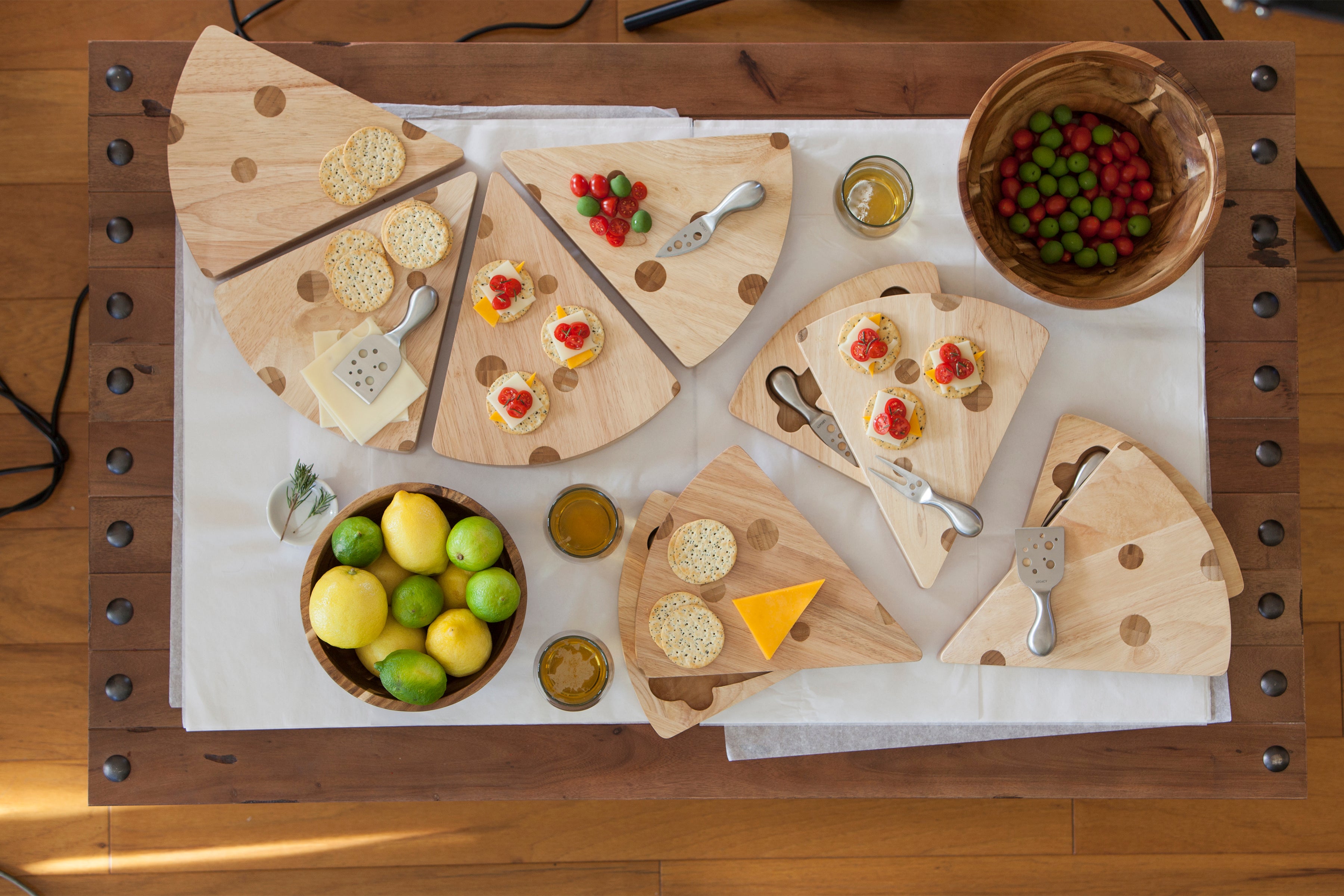 Swiss Cheese Cutting Board & Tools Set