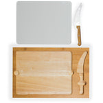 San Diego Padres Baseball Diamond - Icon Glass Top Cutting Board & Knife Set