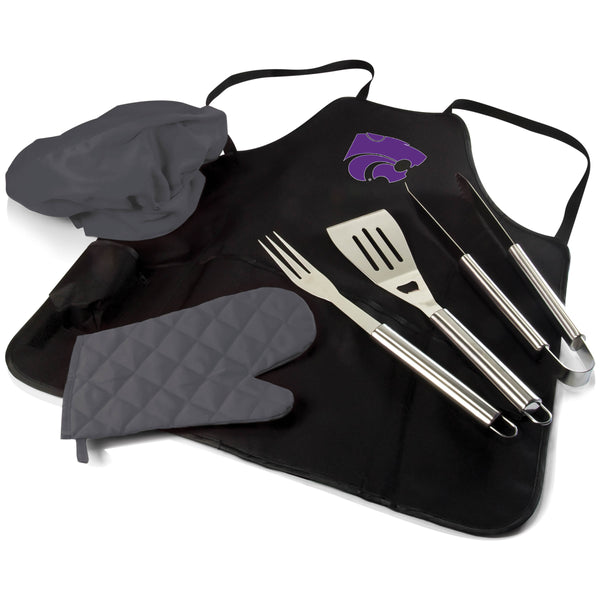 Kansas State Wildcats - BBQ Apron Tote Pro Grill Set