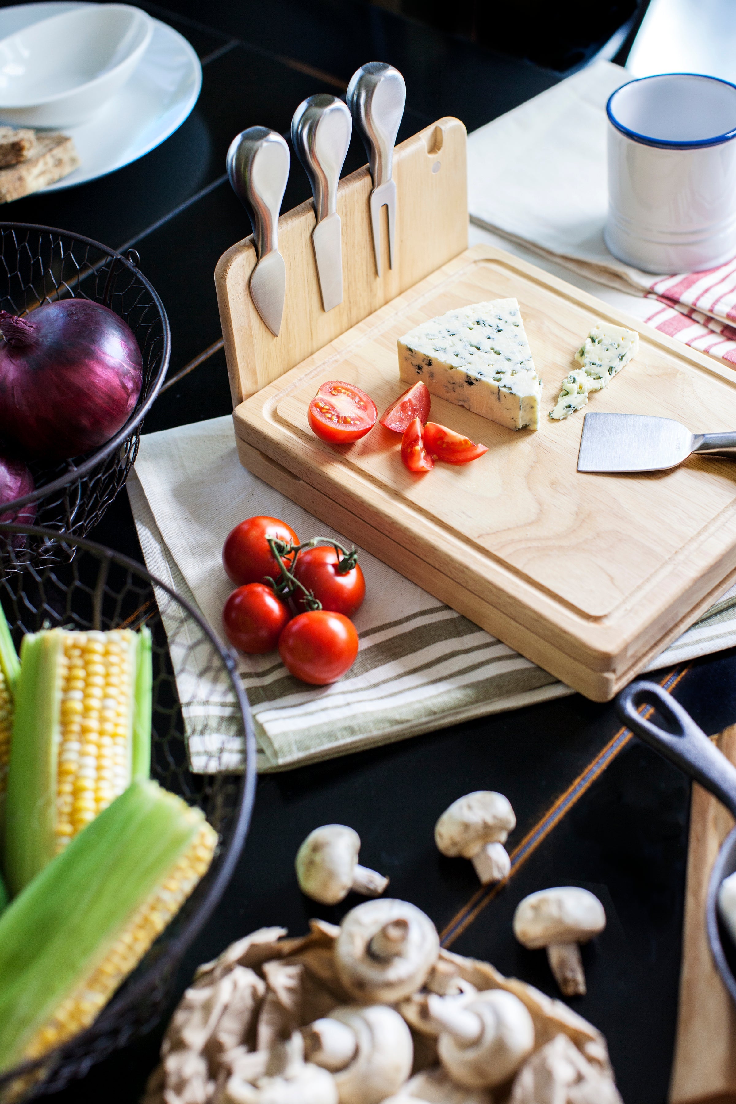 Asiago Cheese Cutting Board & Tools Set