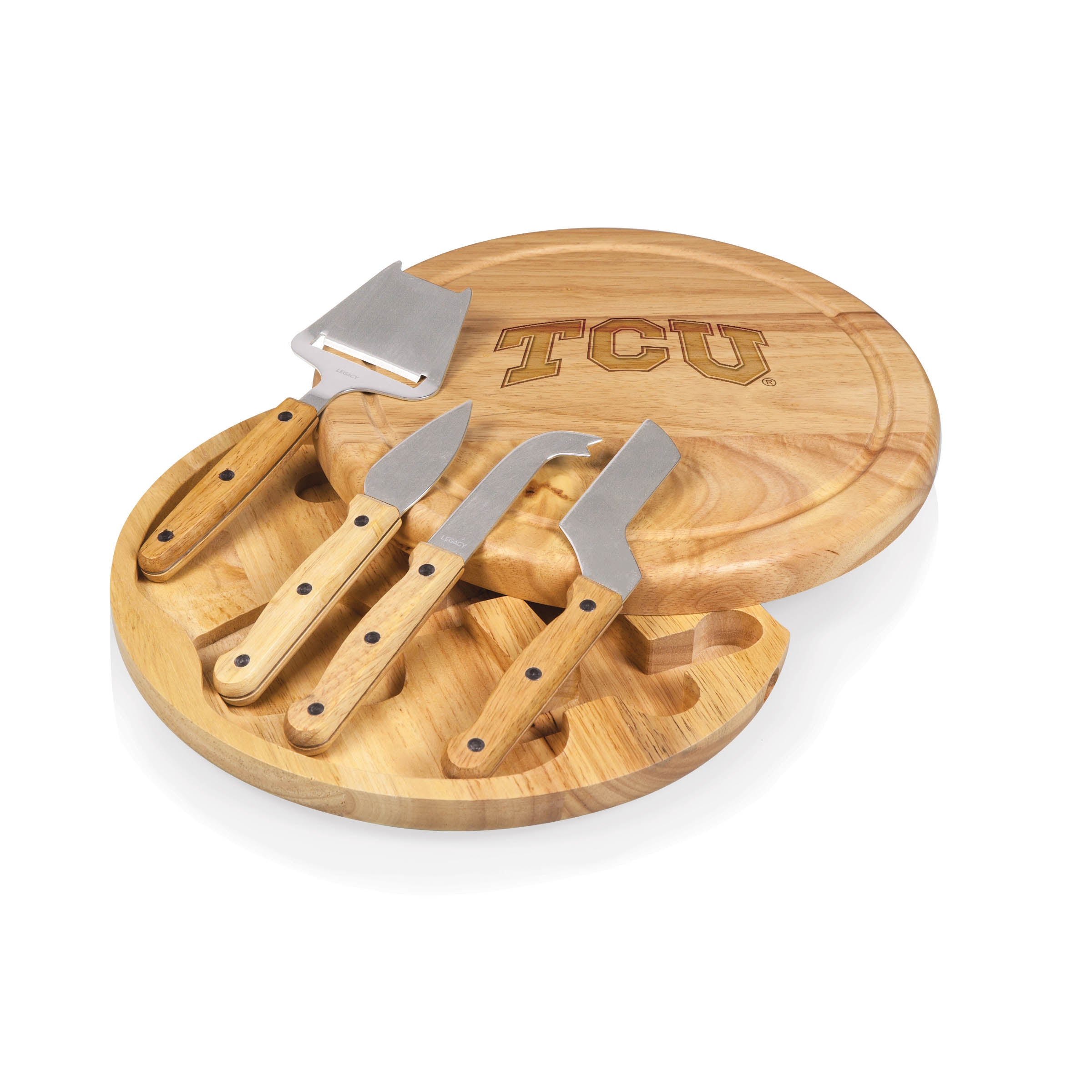 TCU Horned Frogs - Circo Cheese Cutting Board & Tools Set