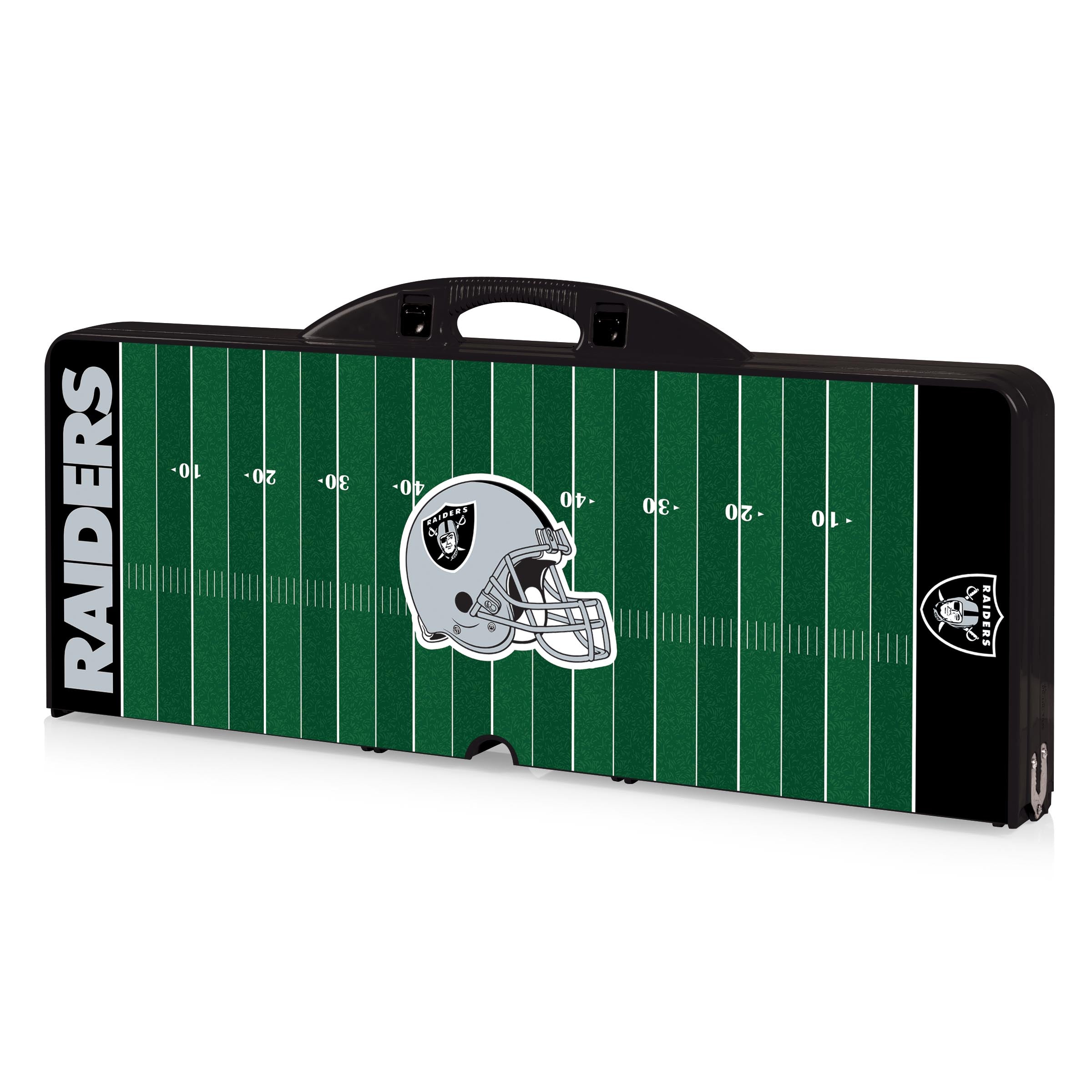 Las Vegas Raiders Football Field - Picnic Table Portable Folding Table with Seats