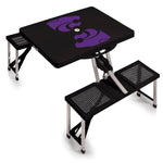 Kansas State Wildcats - Picnic Table Portable Folding Table with Seats