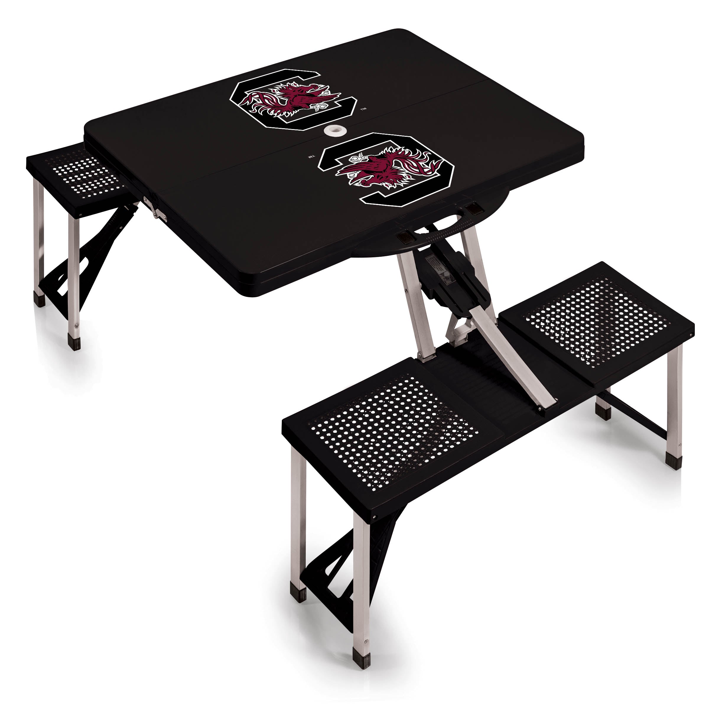 South Carolina Gamecocks - Picnic Table Portable Folding Table with Seats