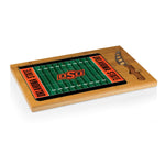 Oklahoma State Cowboys Football Field - Icon Glass Top Cutting Board & Knife Set